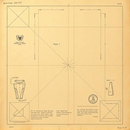 A skilled tailor drafting a unique paper pattern for a bespoke suit by hand, with chalk lines and annotations.