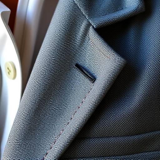 A tailor meticulously hand-stitching a lapel